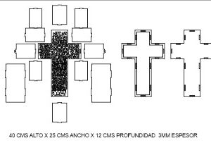 Caja Cruz 40x25x12  3mm