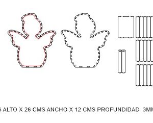 Caja Angel 30x26x12  3mm