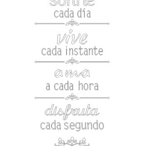 FRASE SONRIE,VIVE,RIE,AMA,DISFRUTA