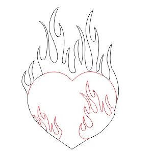 CORAZON CON FLAMA