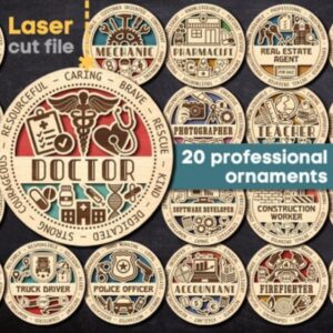 20 Adornos de Profesiones (Llaveros y Medallas)