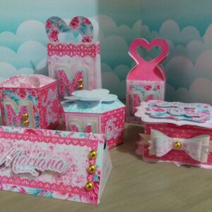 Kit de Moldes Digitales - Cajas 3D "15 Años" Floral (Para Silhouette Studio)